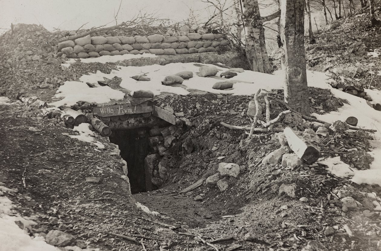 Album "Meine weltkriegs - Erinnerungen South-West Front (Carinthie, Italie, Tyrol du Sud) 31/03/1915-12/11/1918 - Josef Zohles Wien" : bunker militaire - Josef Zohles