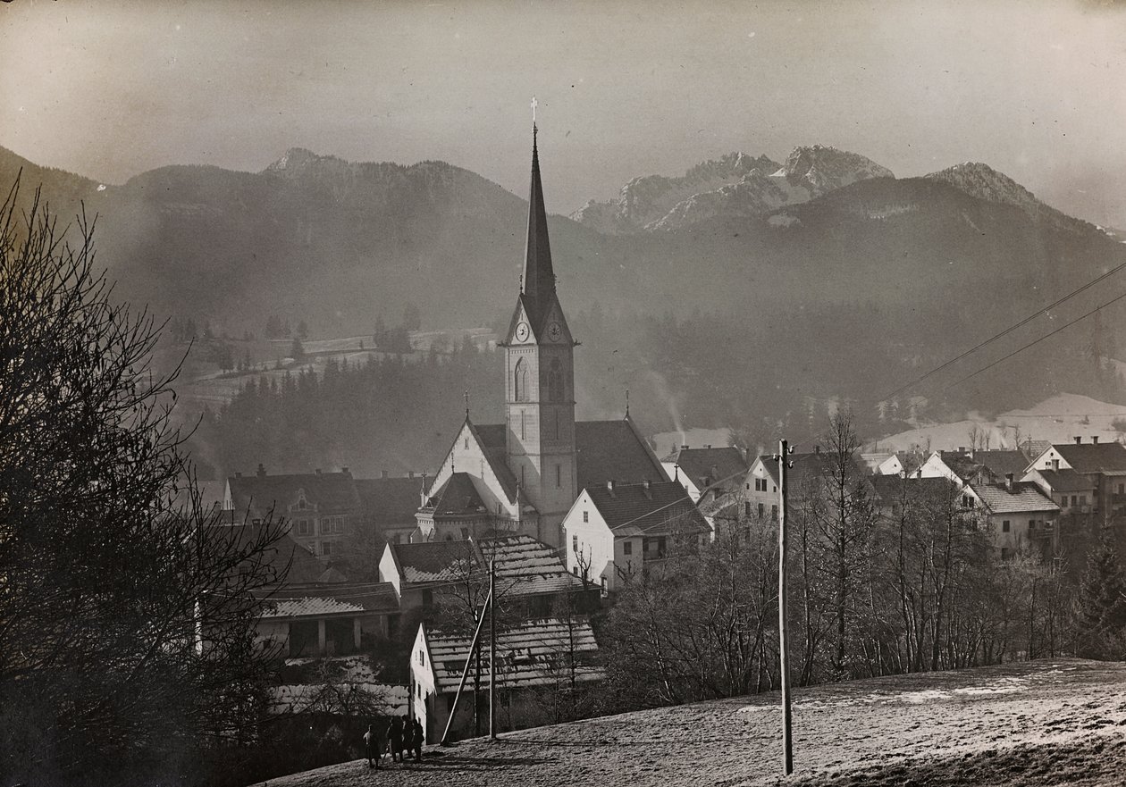 Album "Meine weltkriegs - Erinnerungen South-West Front (Carinthie, Italie, Tyrol du Sud) 31/03/1915-12/11/1918 - Josef Zohles Wien" : vue de Hermagor-Pressegger - Josef Zohles