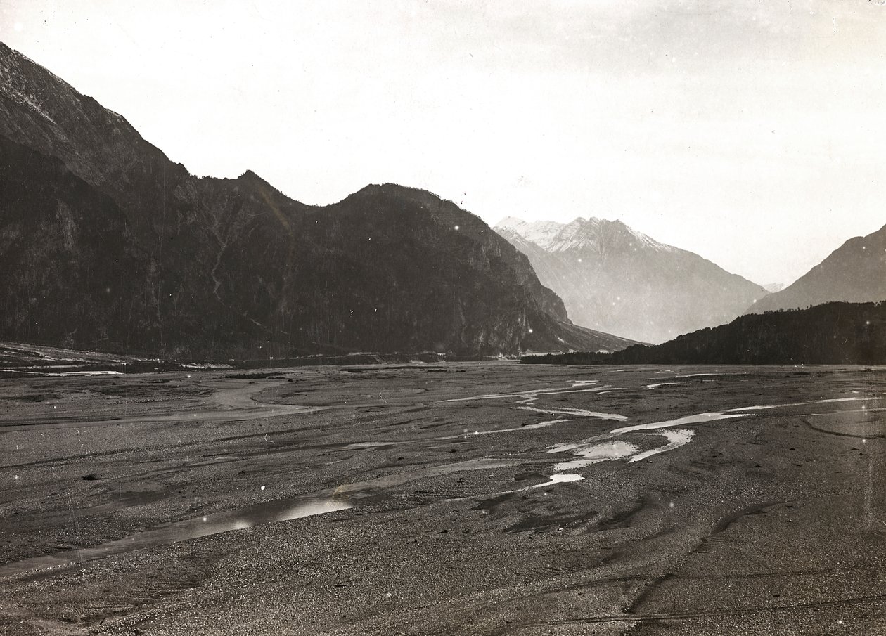 Album "Meine weltkriegs - Erinnerungen South-West Front (Carinthie, Italie, Tyrol du Sud) 31/03/1915-12/11/1918 - Josef Zohles Wien": la rivière Tagliamento à Mo - Josef Zohles
