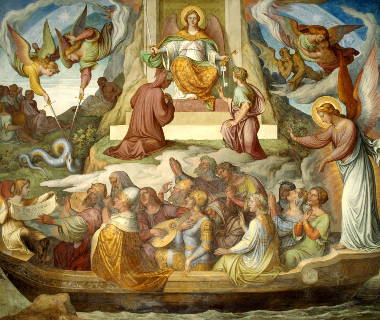 Le Bateau du Pénitent et la Montagne du Purgatoire - Joseph Anton Koch