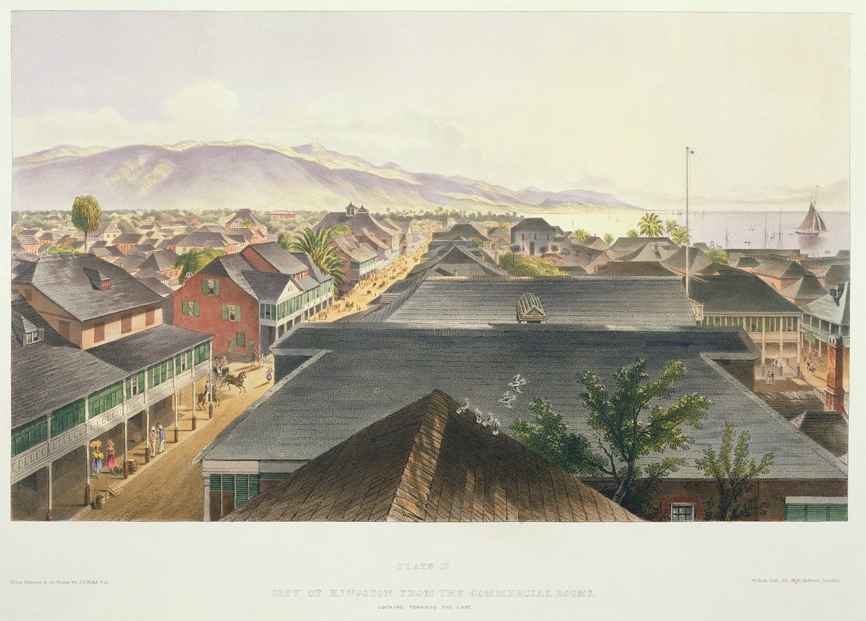 Ville de Kingston depuis les salles commerciales, vue vers l