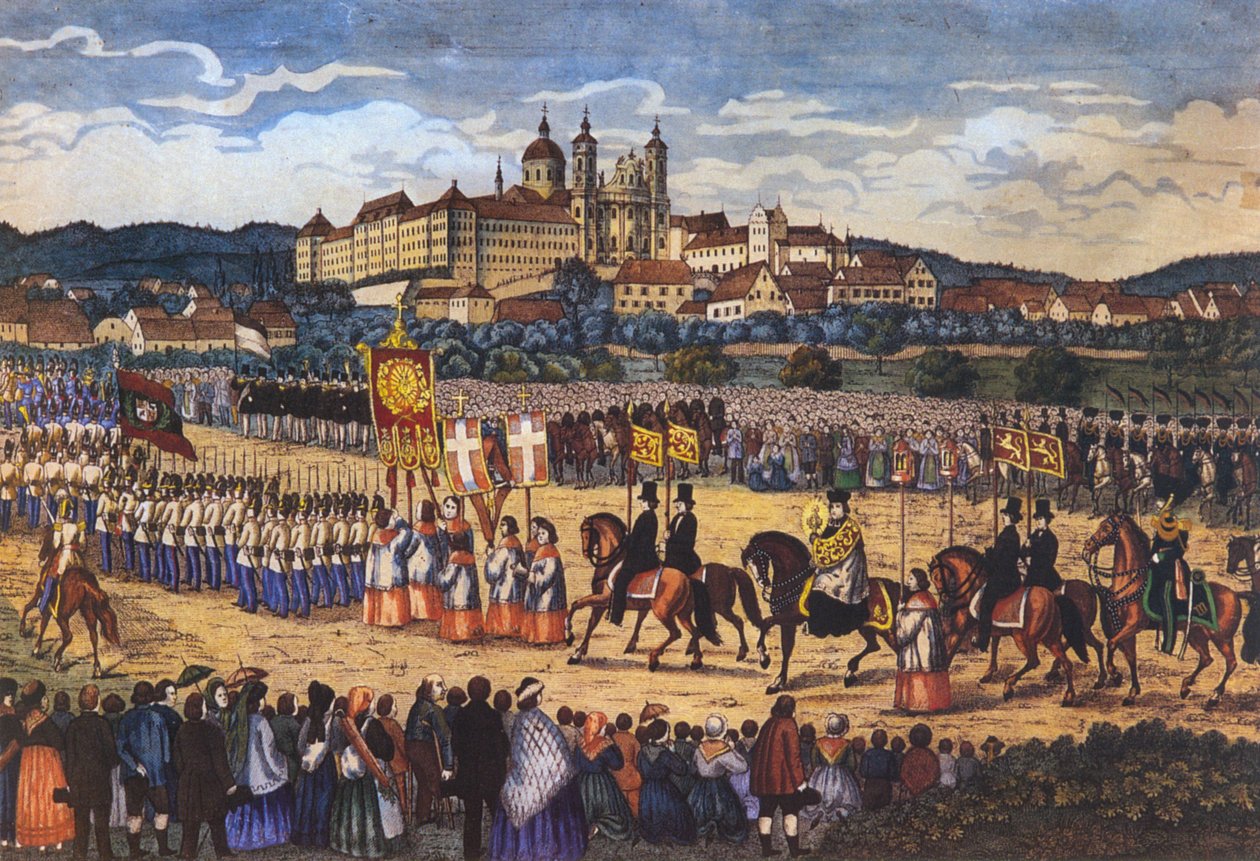 Procession du Saint-Sang à Altdorf-Weingarten, après 1865 - Joseph Bayer