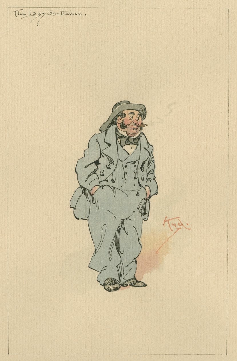 Le Gentilhomme paresseux, vers les années 1920 - Joseph Clayton Clarke
