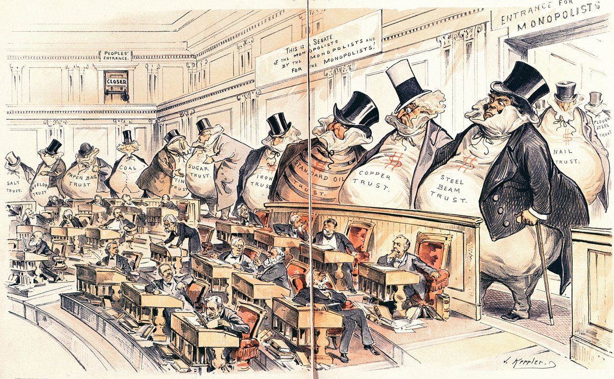 Les patrons du Sénat, illustration du magazine américain 