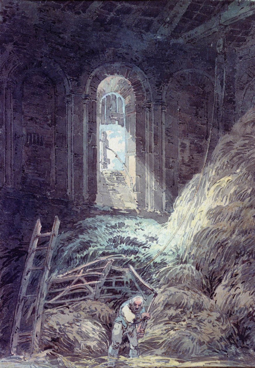 Une grange, intérieur du réfectoire en ruine du prieuré de Saint-Martin, Douvres - Joseph Mallord William Turner