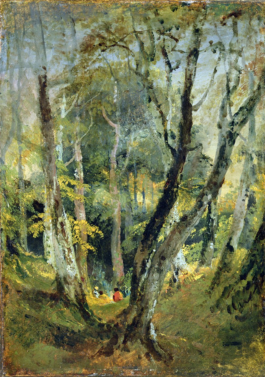Un Bois de Hêtres avec des Bohémiens assis au loin, c.1799-1801 - Joseph Mallord William Turner