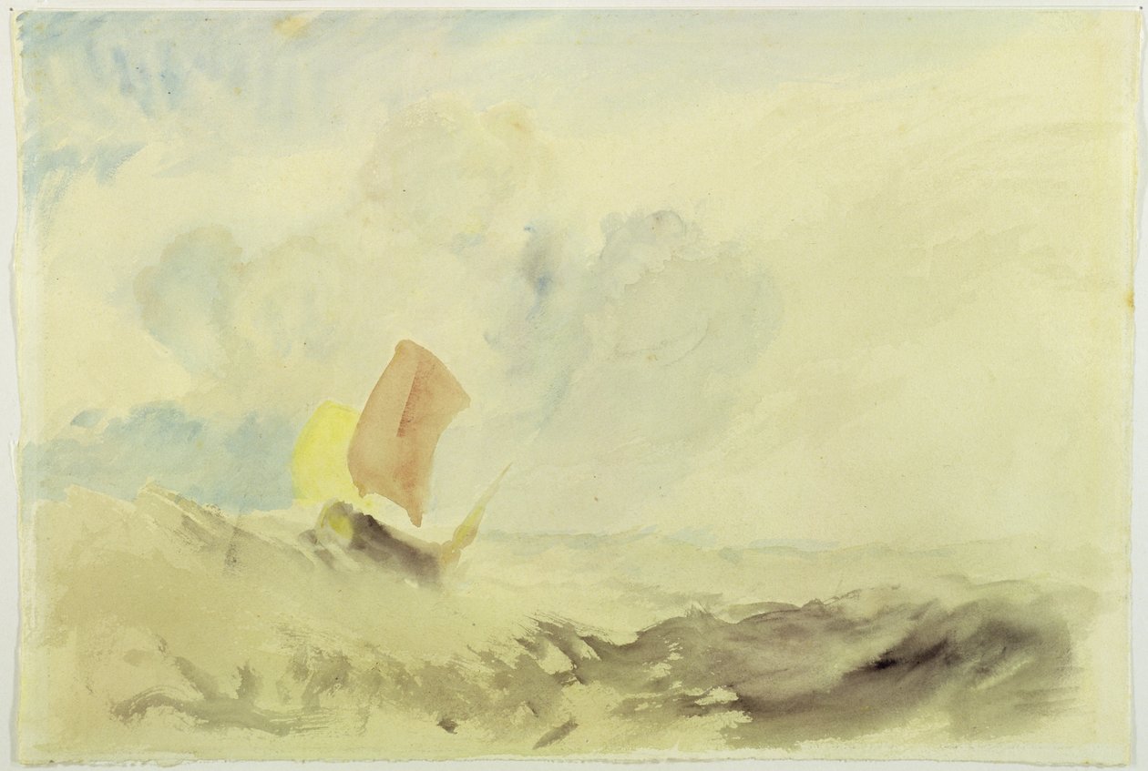 Une scène marine - Une mer agitée avec un bateau de pêche, 1820-30 - Joseph Mallord William Turner