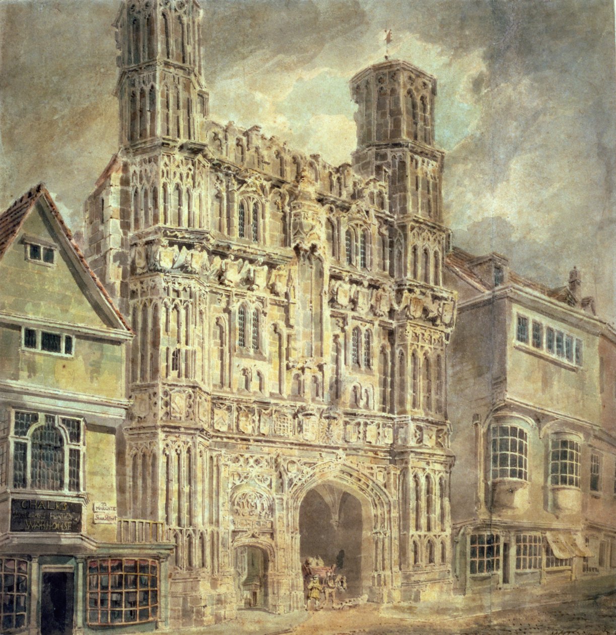 Porte de Christchurch, Canterbury, c.1792-93 - Joseph Mallord William Turner