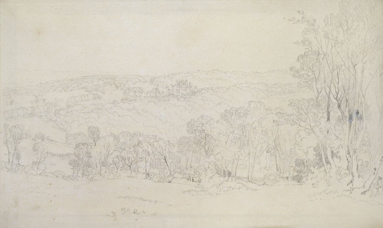 Vue lointaine du château de Lowther (scène de parc), 1809 - Joseph Mallord William Turner