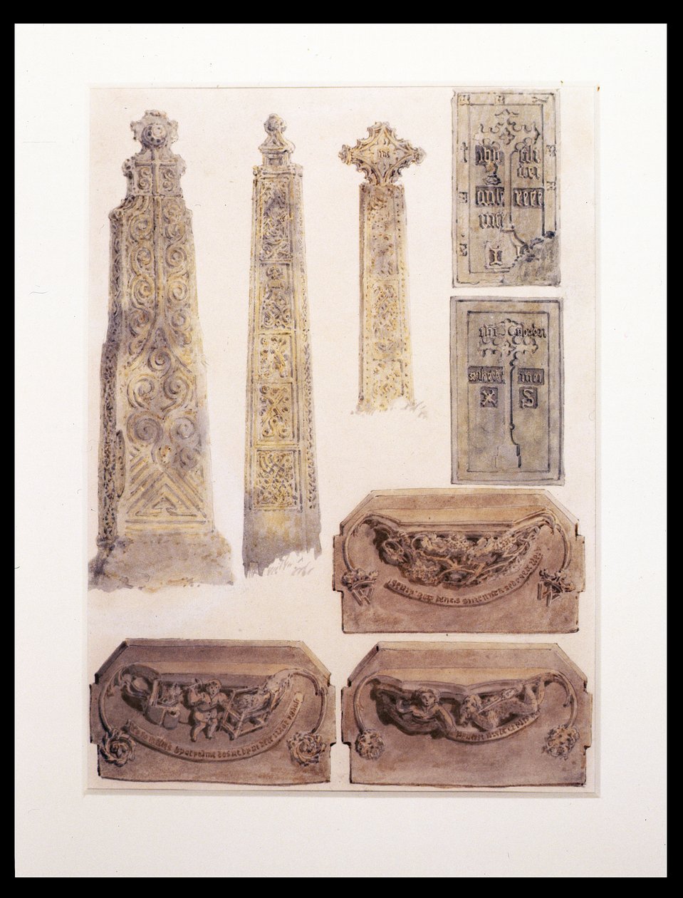 Huit études de croix, cuivres et miséricordes de l