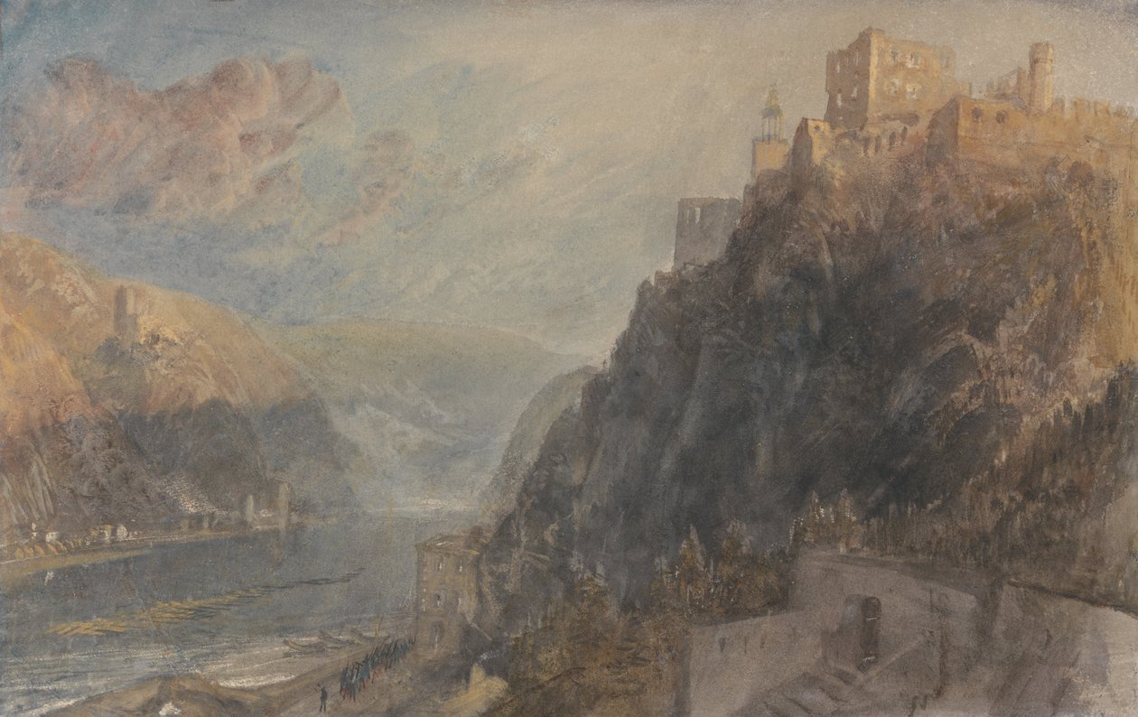 Rheinfels regardant vers Katz et Gourhausen - Joseph Mallord William Turner