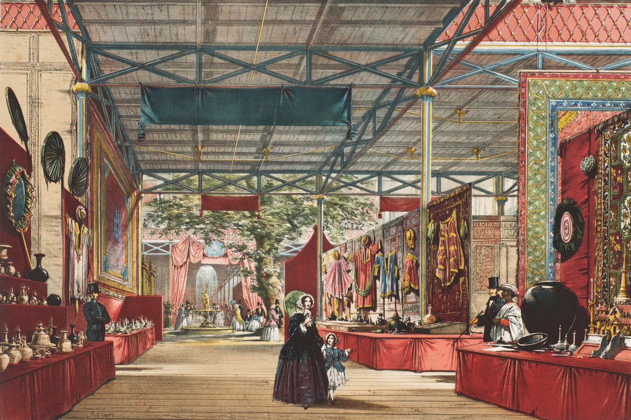 Vue de la Grande Exposition de 1851 : Exposition indienne, 1854 - Joseph Nash