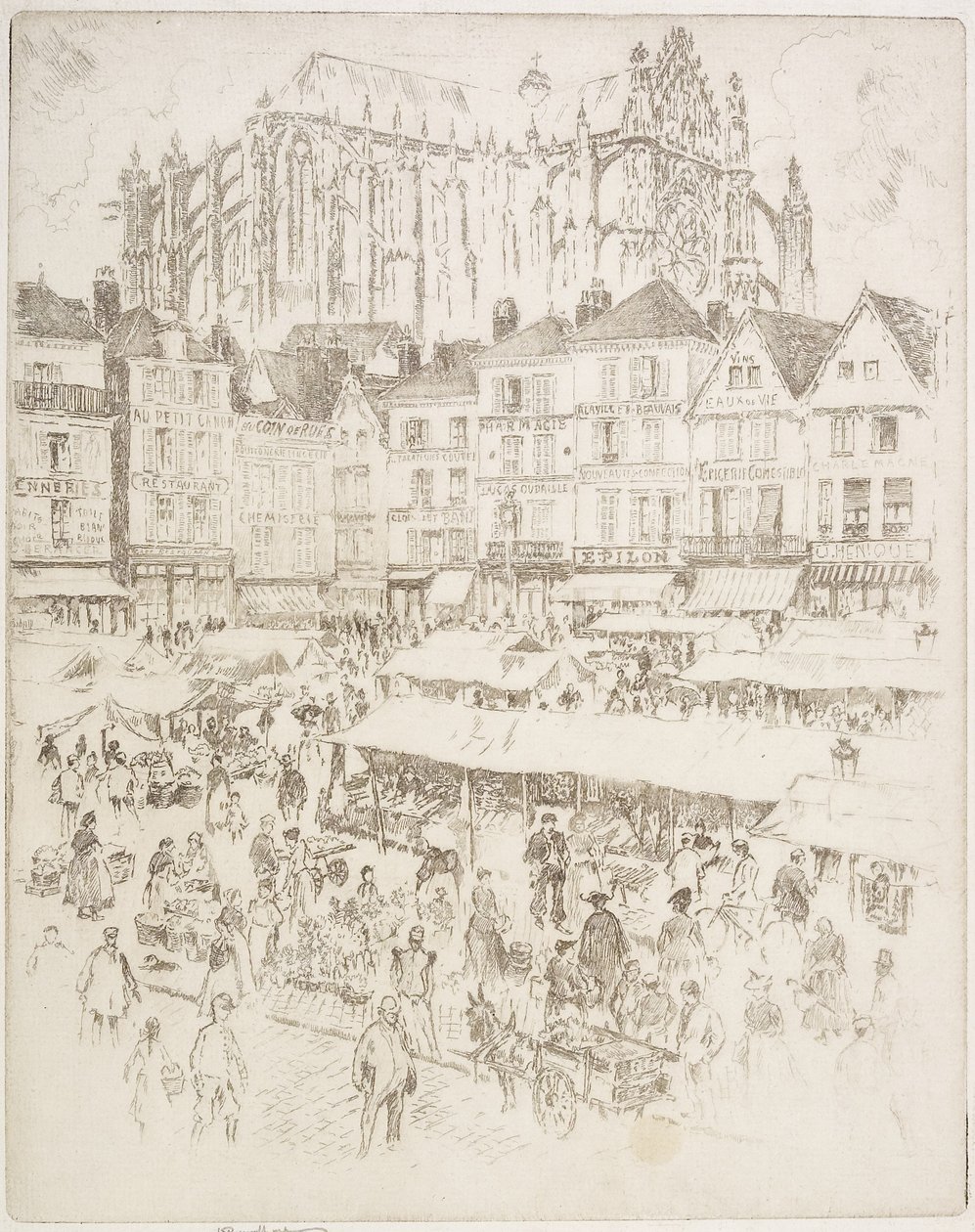 La Place, Beauvois, 1907 - Joseph Pennell