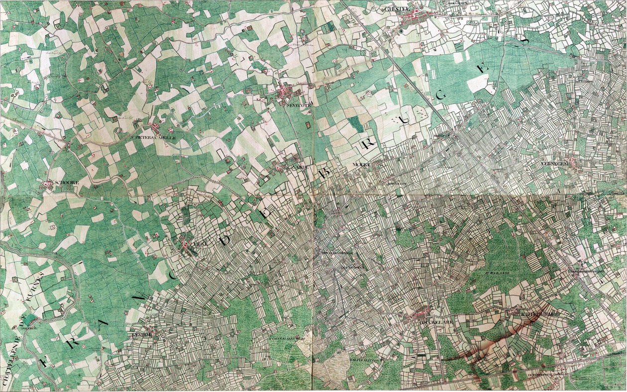 Carte de Ghistel - Gistel - Joseph de Ferraris