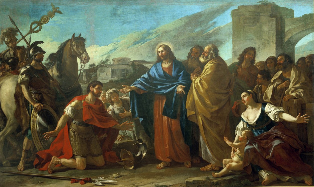 Miracles du Christ : "Le centurion aux pieds du Christ" - Joseph Marie, the Elder Vien