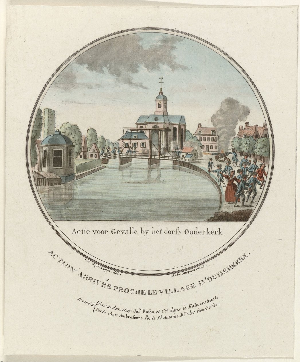 Attaque à Ouderkerk aan de Amstel, 1787 - Joseph Alexandre Le Campion