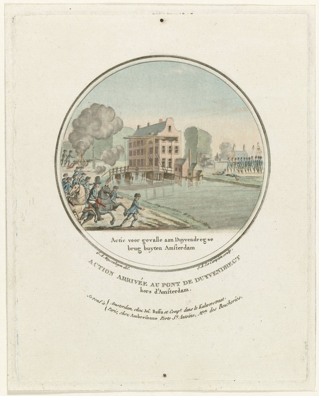 Attaque au pont de Duivendrecht, 1787 - Joseph Alexandre Le Campion