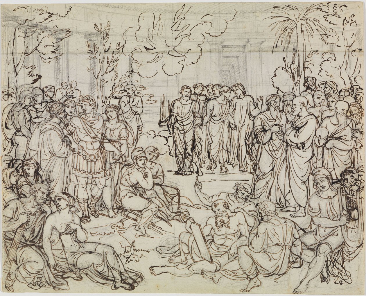 Dante et Virgile parmi les païens dans les limbes (L