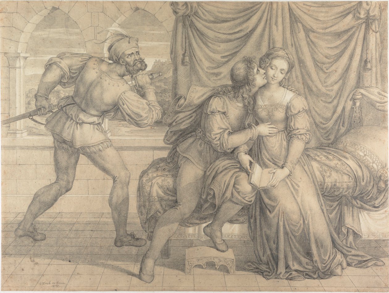 Paolo et Francesca, surpris par Gianciotto Malatesta, 1809 - Joseph Anton Koch