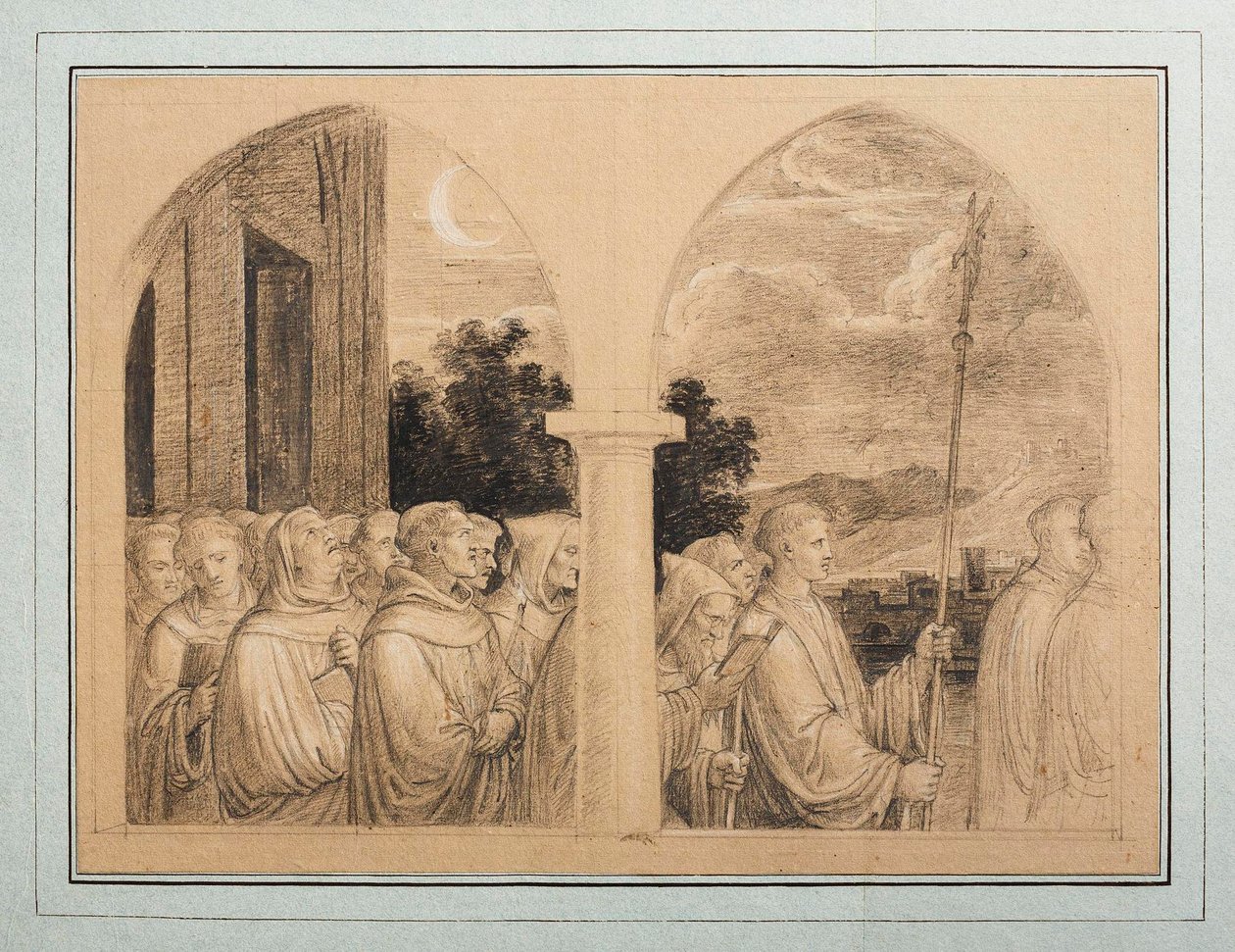 Procession de moines - Joseph Anton Koch