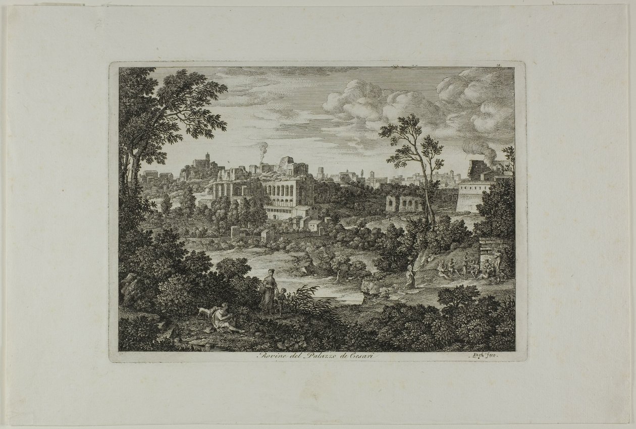 Ruines du palais des Césars, planche 18 de Die Römische Ansichten - Joseph Anton Koch