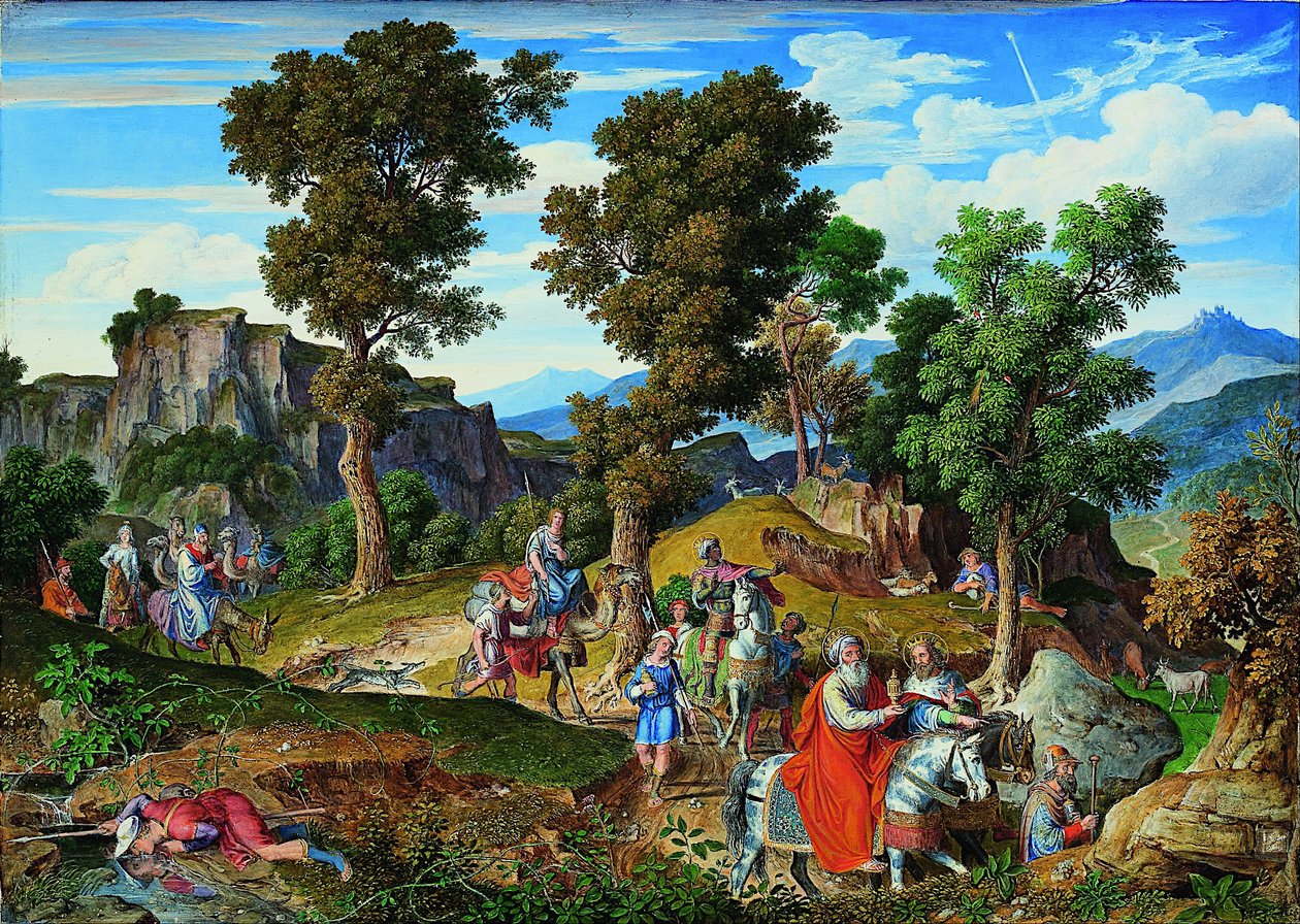 Paysage de Serpentara avec la procession des Rois mages - Joseph Anton Koch