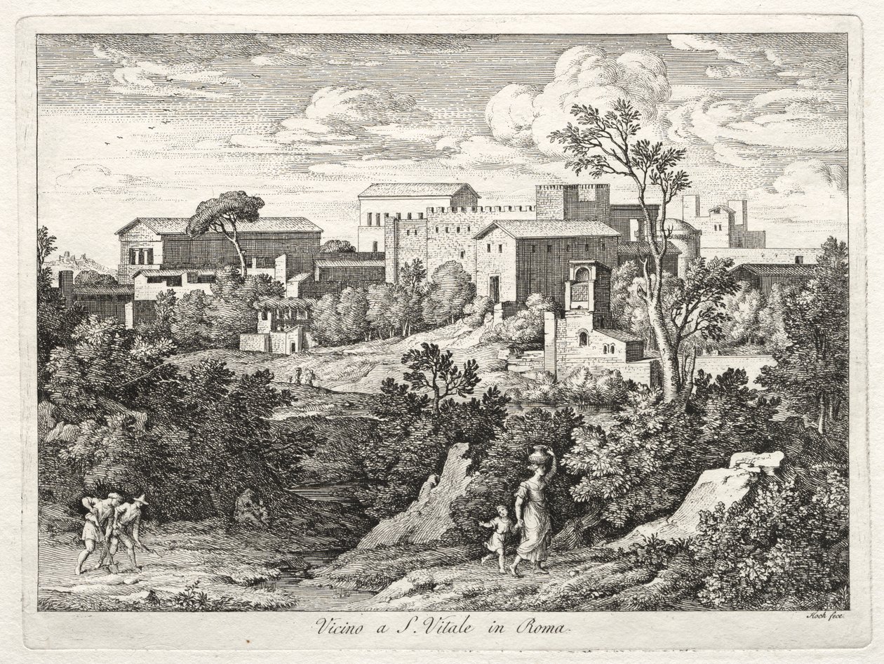 Vue de San Vitale, Rome - Joseph Anton Koch