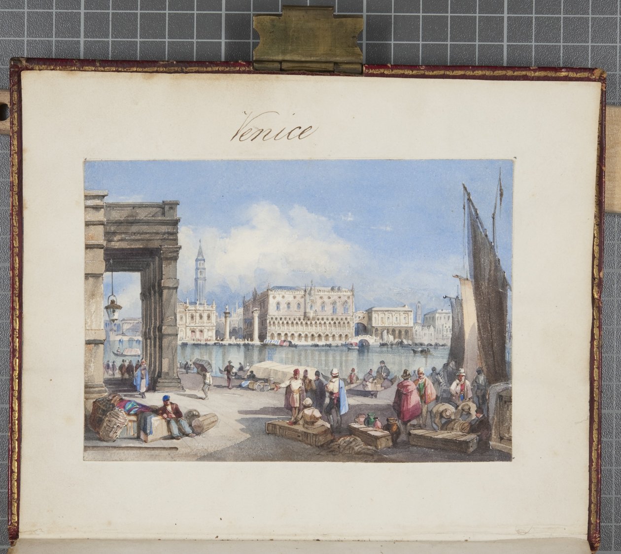 Venise, collé sur la page de titre du Journal de Thomas Moody d