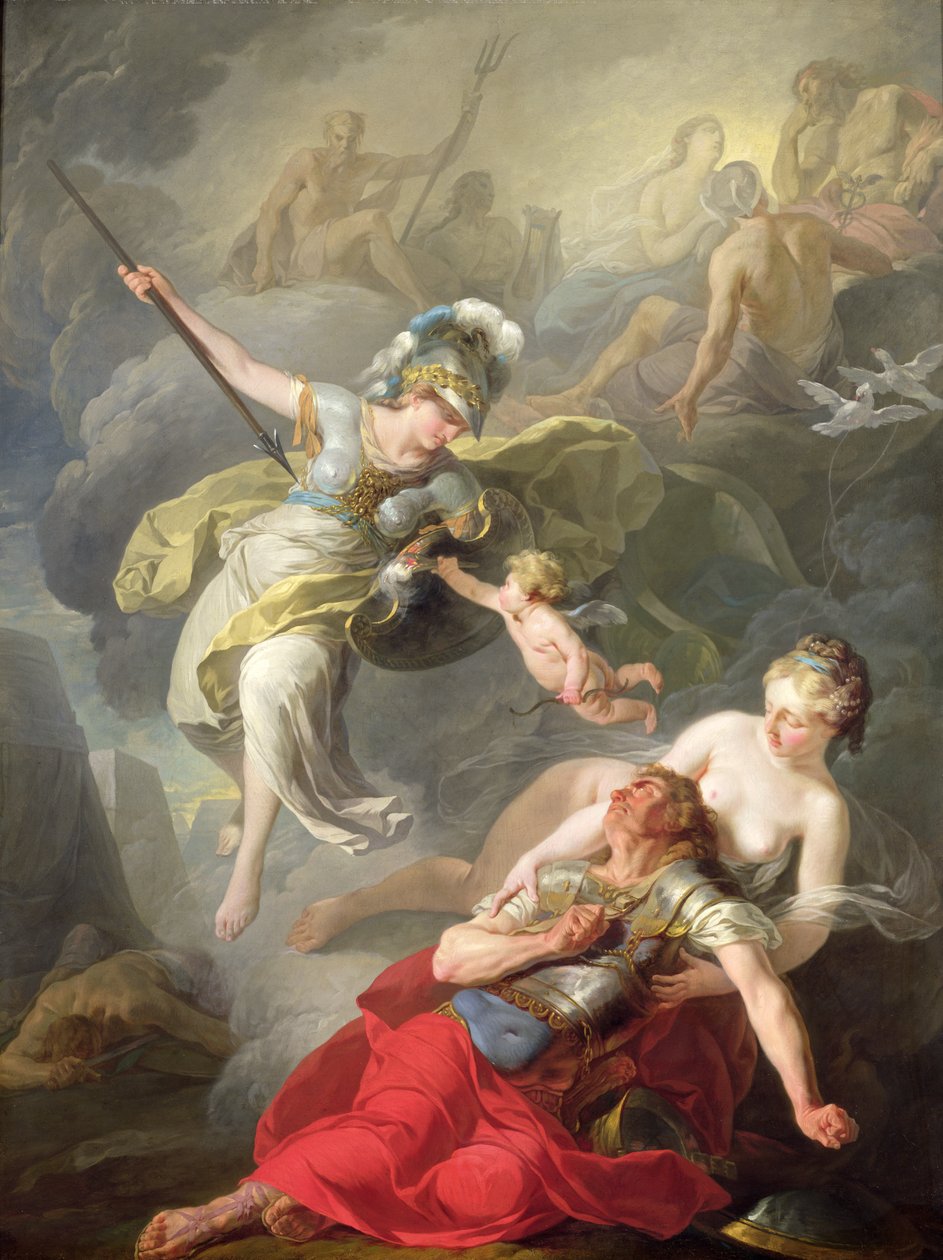 Bataille entre Minerve et Mars, 1771 - Joseph Benoît Suvée