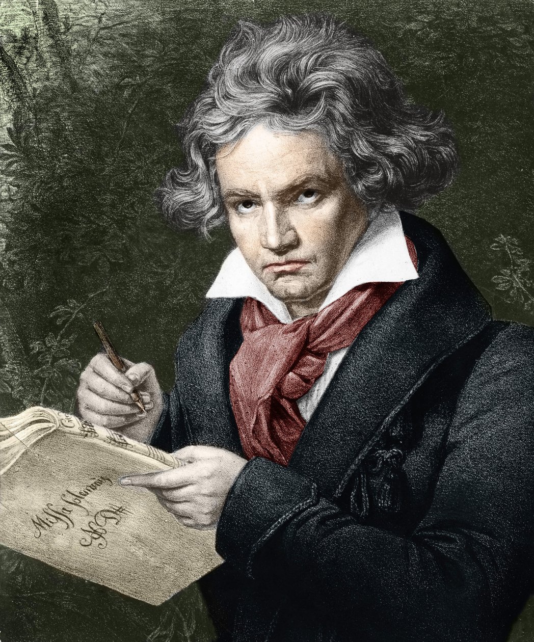 Ludwig van Beethoven (1770-1827), composant la Missa solemnis, d