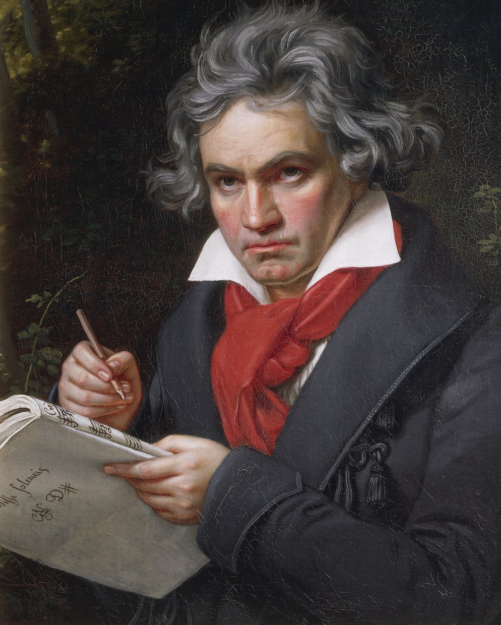Portrait de Ludwig van Beethoven, compositeur et pianiste allemand, composant la Missa Solemnis - Joseph Carl Stieler