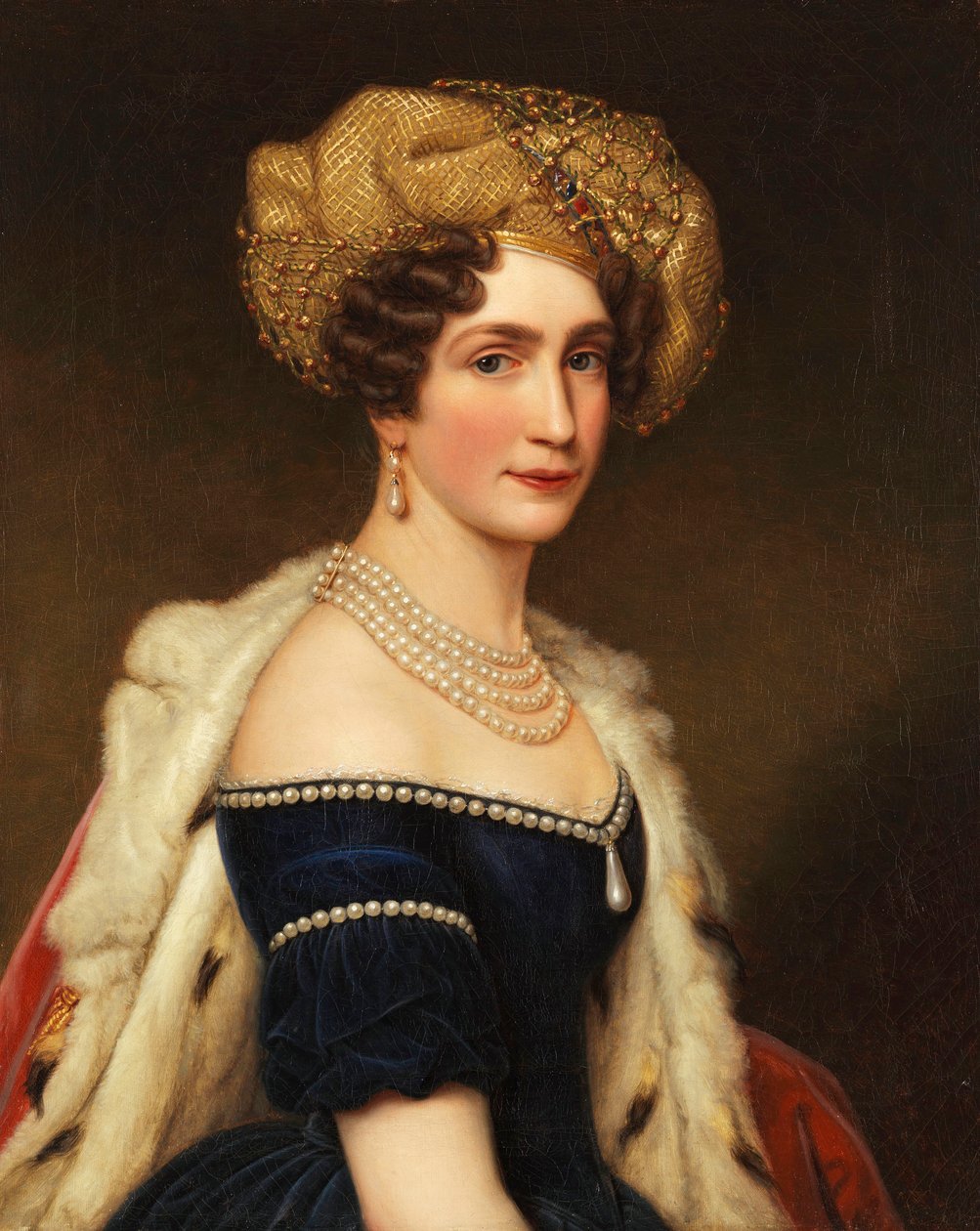 Princesse Augusta de Bavière 1788-1851, duchesse de Leuchtenberg, ca 1825 - Joseph Carl Stieler