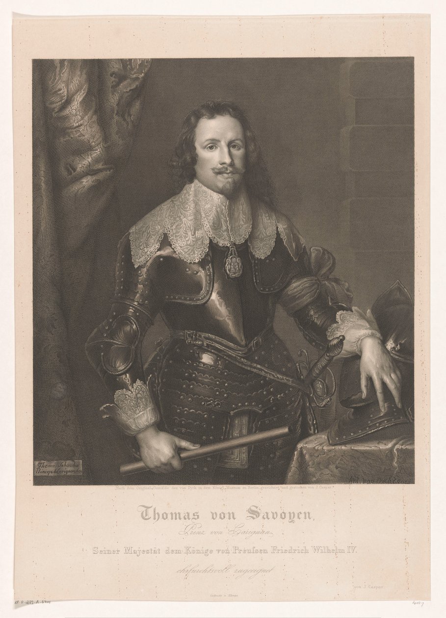 Portrait de Francesco Tommaso de Savoie, prince de Carignan - Joseph Caspar