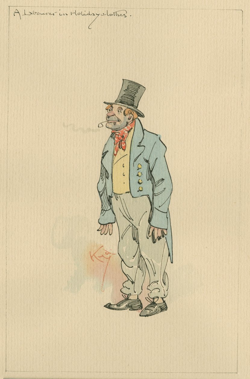 Un ouvrier en vêtements de fête, vers les années 1920 - Joseph Clayton Clarke