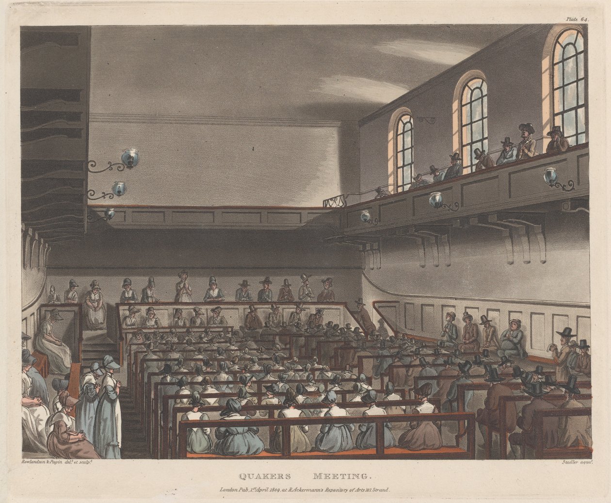 Réunion des Quakers, 1er avril 1809 - Joseph Constantine Stadler