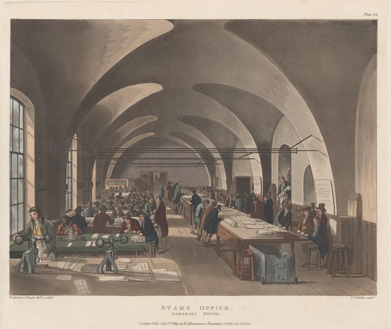 Bureau des timbres, Somerset House - Joseph Constantine Stadler
