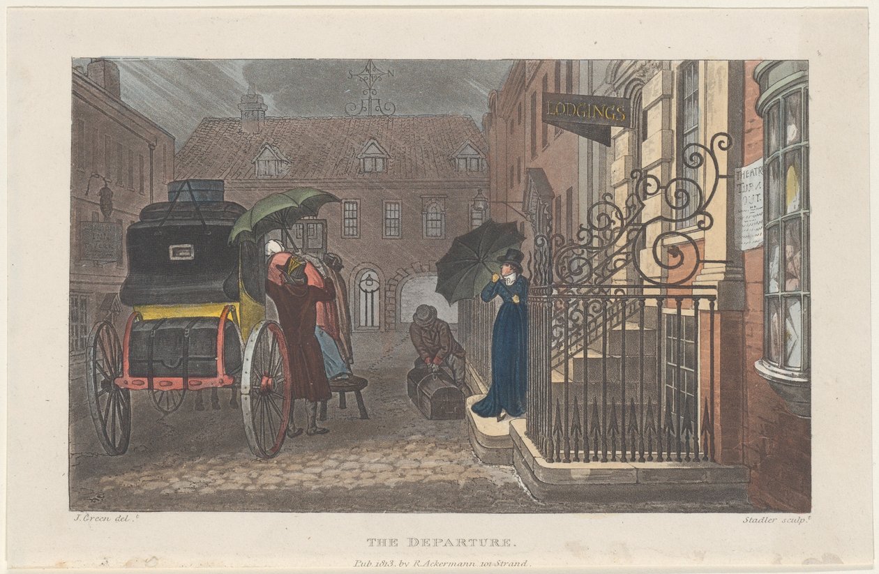 Le Départ, de Poetical Sketches of Scarborough, 1813 - Joseph Constantine Stadler