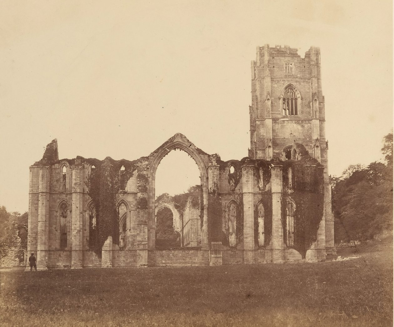 Abbaye de Fountains. La Chapelle des Neuf Autels, Extérieur - Joseph Cundall