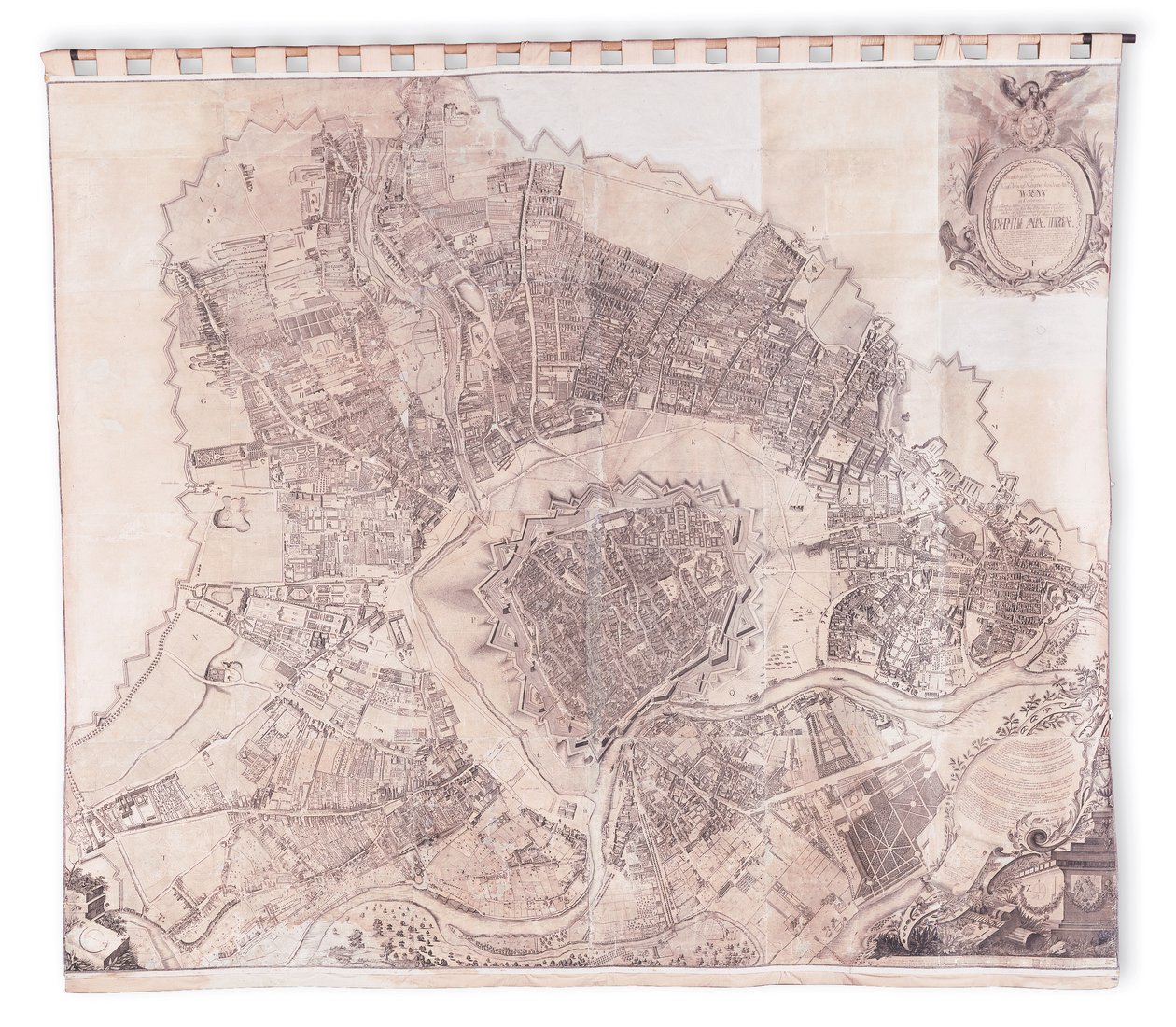 Carte murale de Vienne - Joseph Daniel Huber