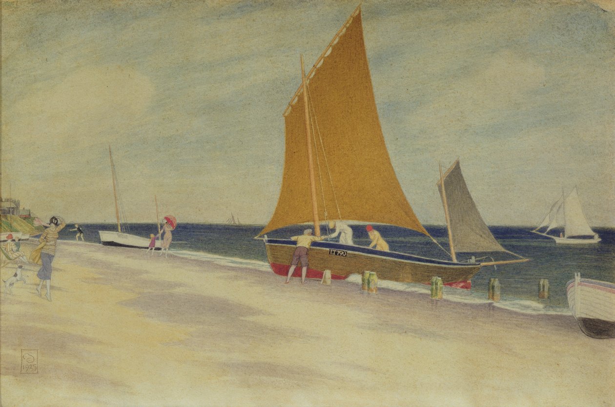 Les plaisirs du bord de mer, 1925 - Joseph Edward Southall