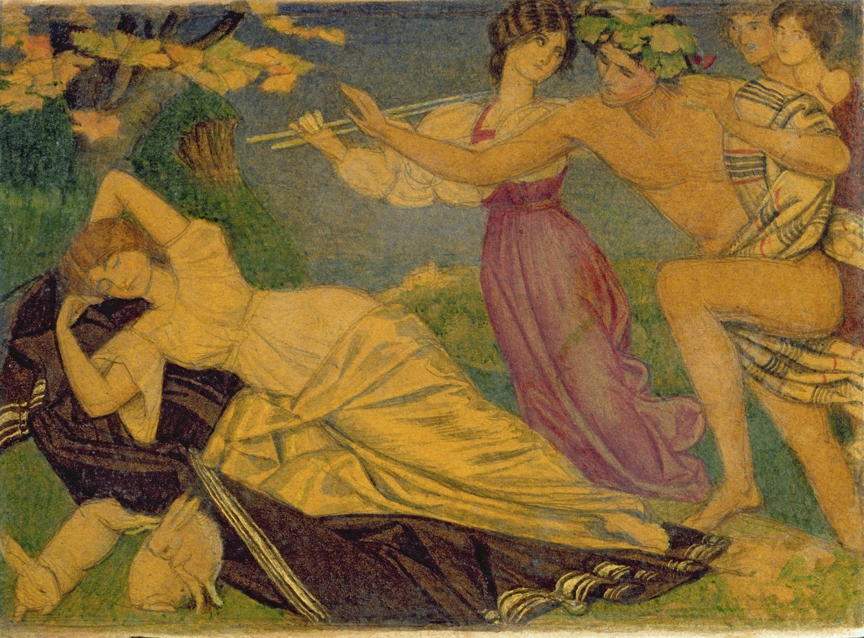 Étude pour Bacchus et Ariane, vers 1912 - Joseph Edward Southall