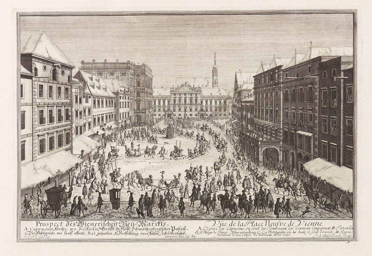 Vienne Neuer Markt, 1719 - Joseph Emanuel Fischer von Erlach