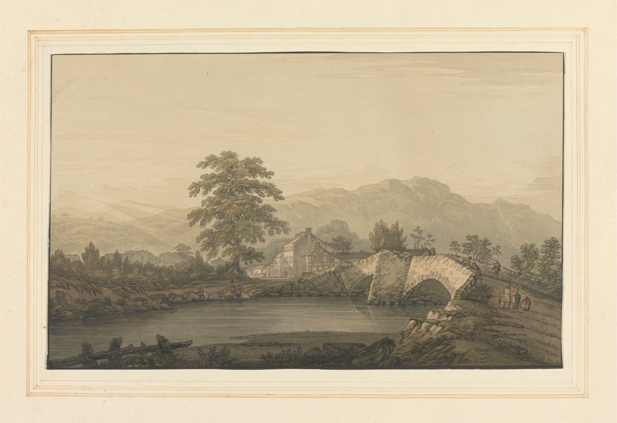Entrée Nord de Keswick et Pont - Joseph Farington
