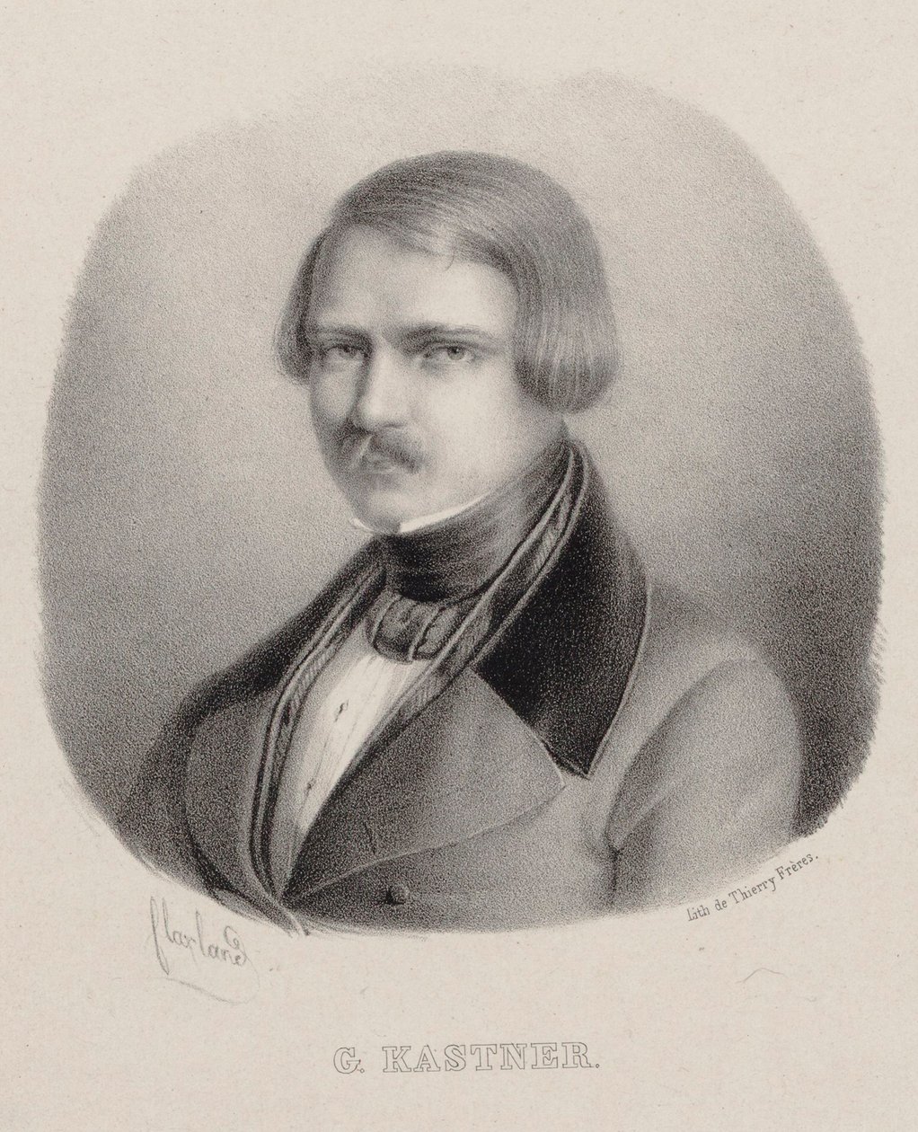 Portrait du compositeur Jean-Georges Kastner 1810-1867 - Joseph Frédéric Flaxland