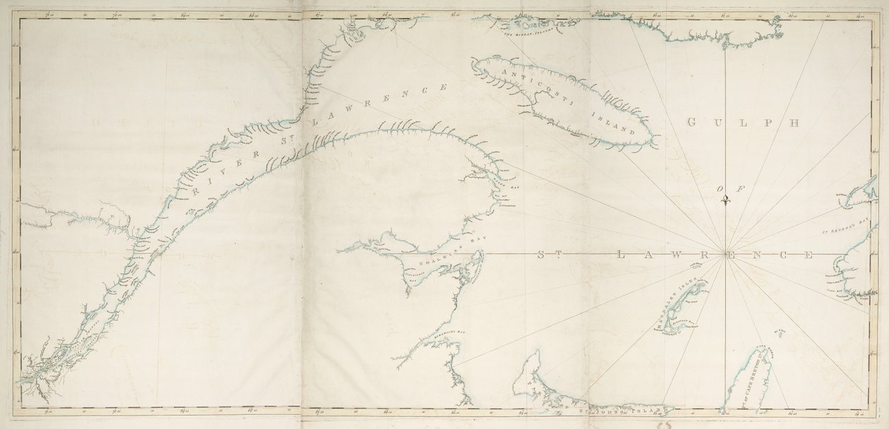 Carte du golfe et de la rivière Saint-Laurent, vers 1778 - Joseph Frederick Wallet DesBarres