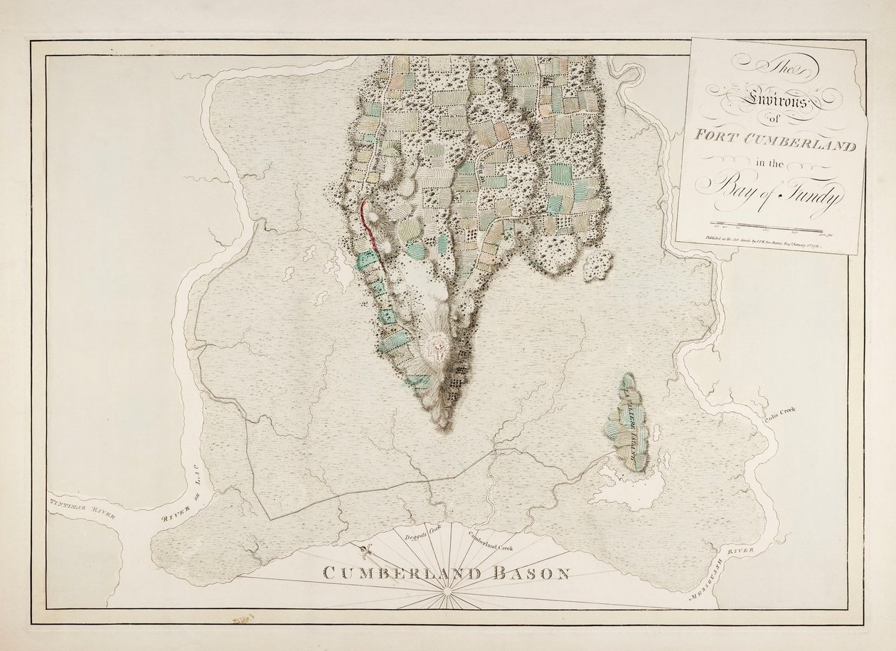 Les environs du Fort Cumberland dans la Baie de Fundy - Joseph Frederick Wallet DesBarres