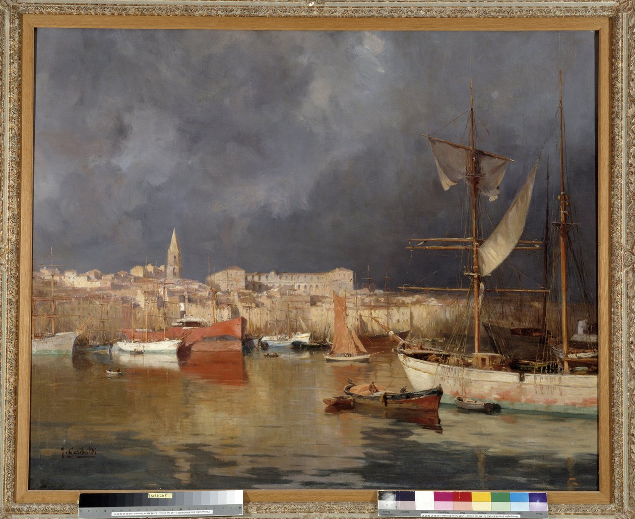 Le Vieux Port à Marseille par temps orageux - Joseph Garibaldi