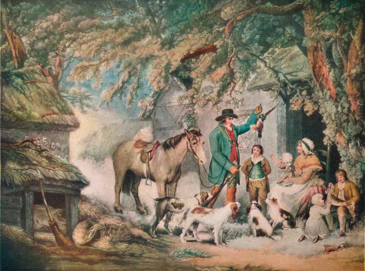 Soirée ou le retour du chasseur, 1795, 1919 - Joseph Grozer