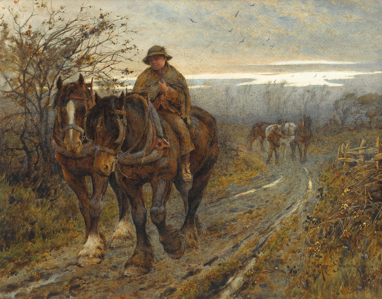 Bêtes fatiguées revenant de la charrue, 1894 - Joseph Harold Swanwick