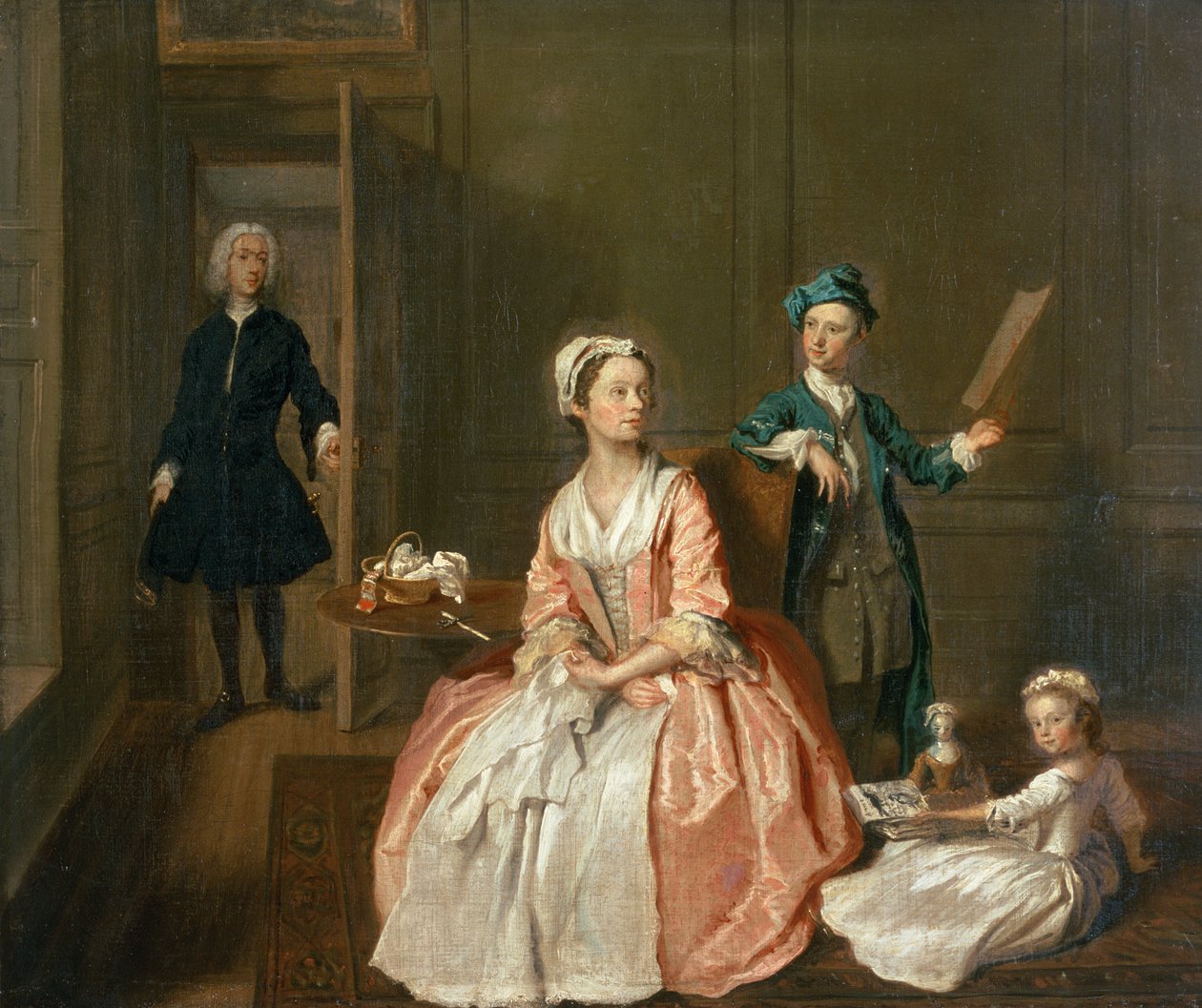 Scène de conversation, probablement de la famille de l